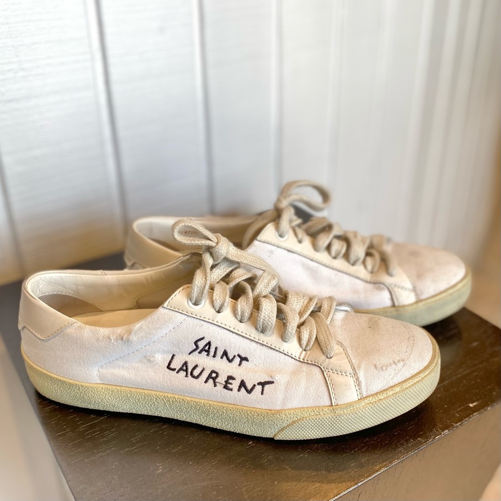 Saint Laurent logo sneakers - Picture 1 of 4